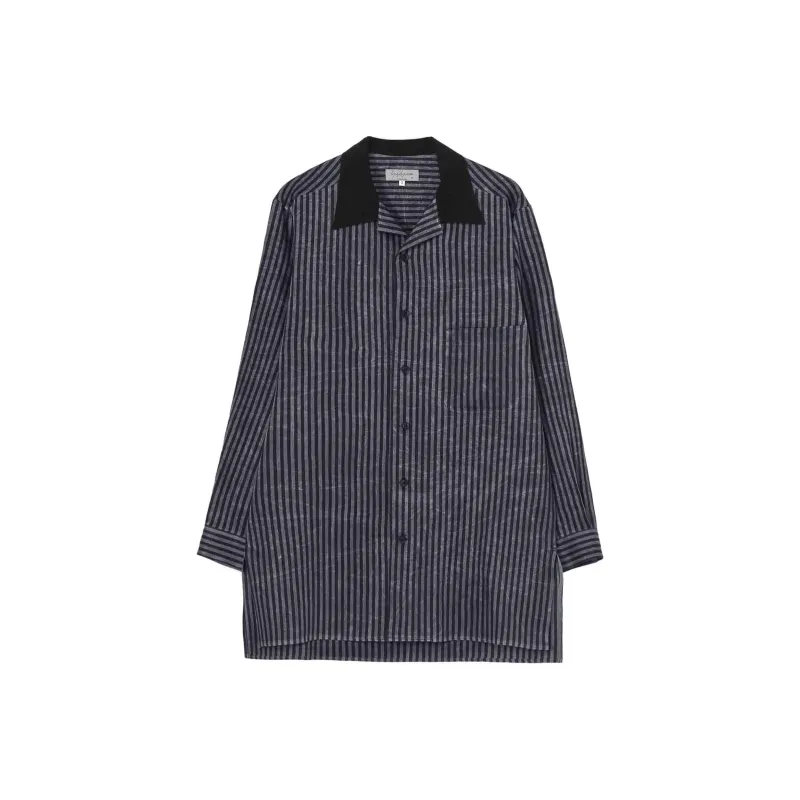 Yohji Yamamoto Striped Open collar Shirt-0