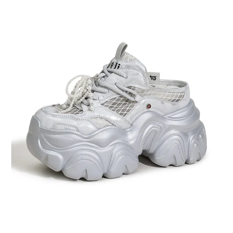 Milan Love Song Rubber Sole Rhinestone Stitching Abrasion Resistant Slip Resistant Wrap toe Slippers Women's White-8