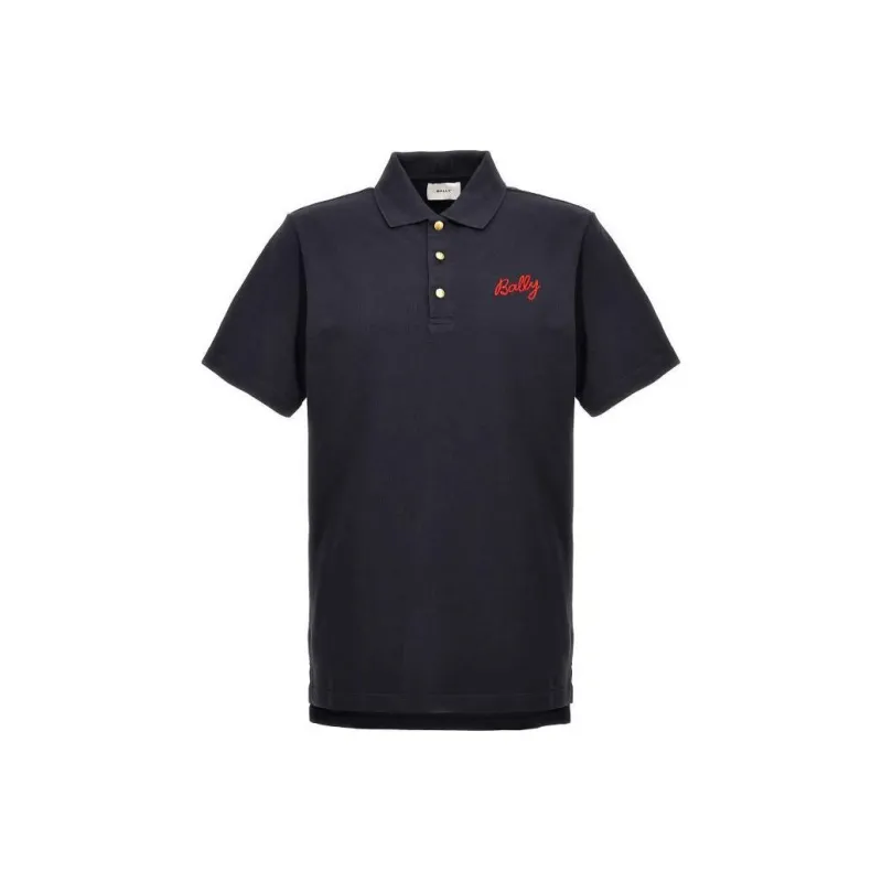 BALLY Logo Embroidered Short Sleeved Polo Shirt-0