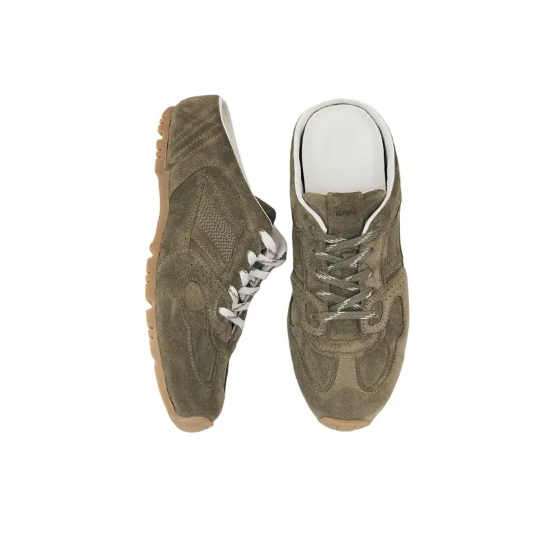 ALOHAS Rubber Sole Slip Resistant Closed Toe Slippers Men's Khaki-3