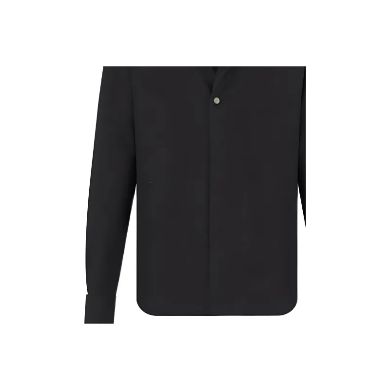 DIOR FW24 Black Cotton Poplin Shirt Women's Black-4
