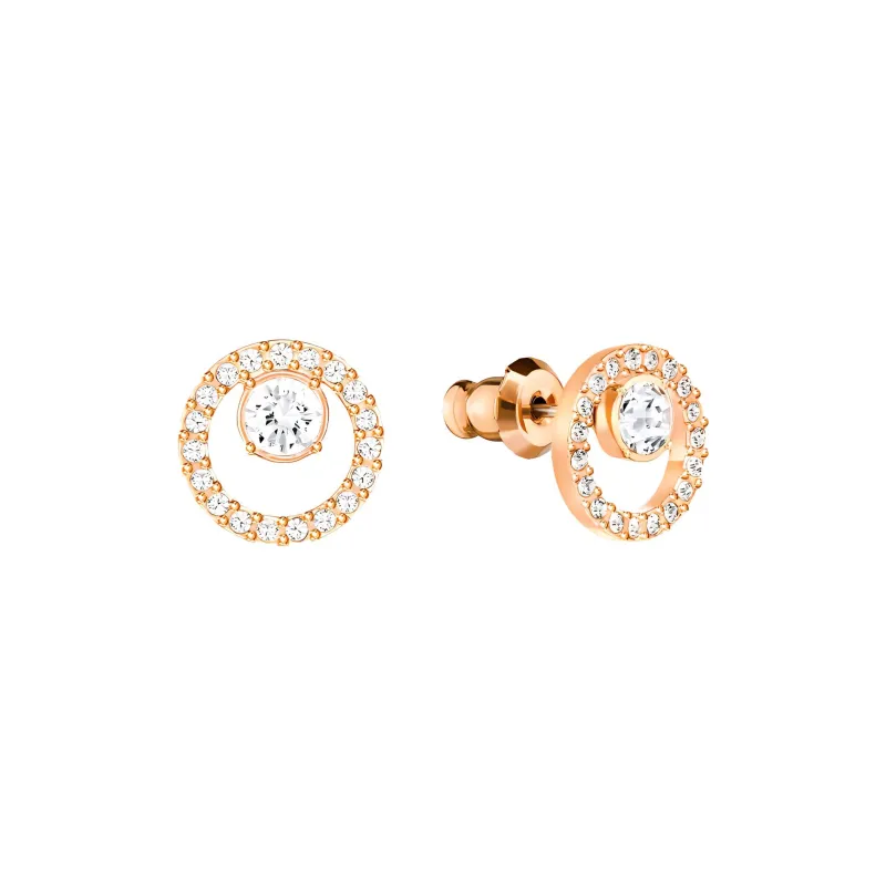Swarovski Gold Plated Earrings Women's Rose Gold-1