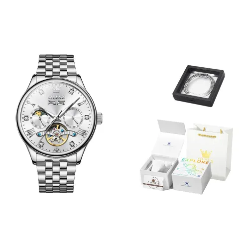 OLEVS Wisdom Series Mechanical Movement Watch Men's Watches Black Dial