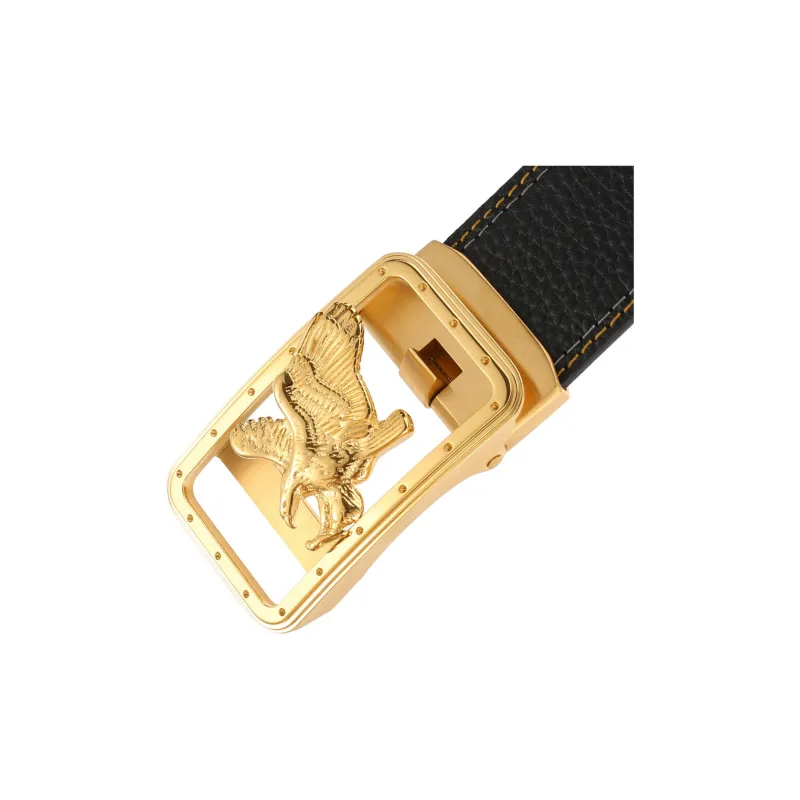 JONNY MOORE Top Grain Cow Leather Belts Men's 3.5cm-4