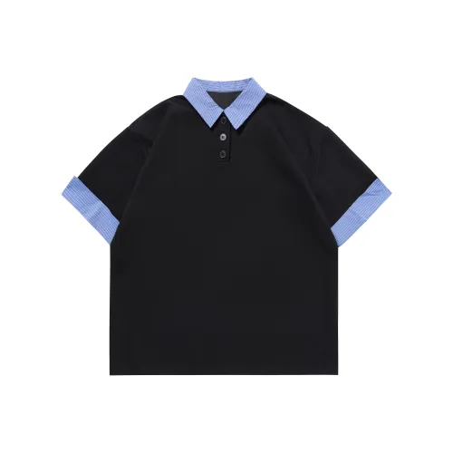 ZWWWZ Polo Shirt Unisex Navy Blue