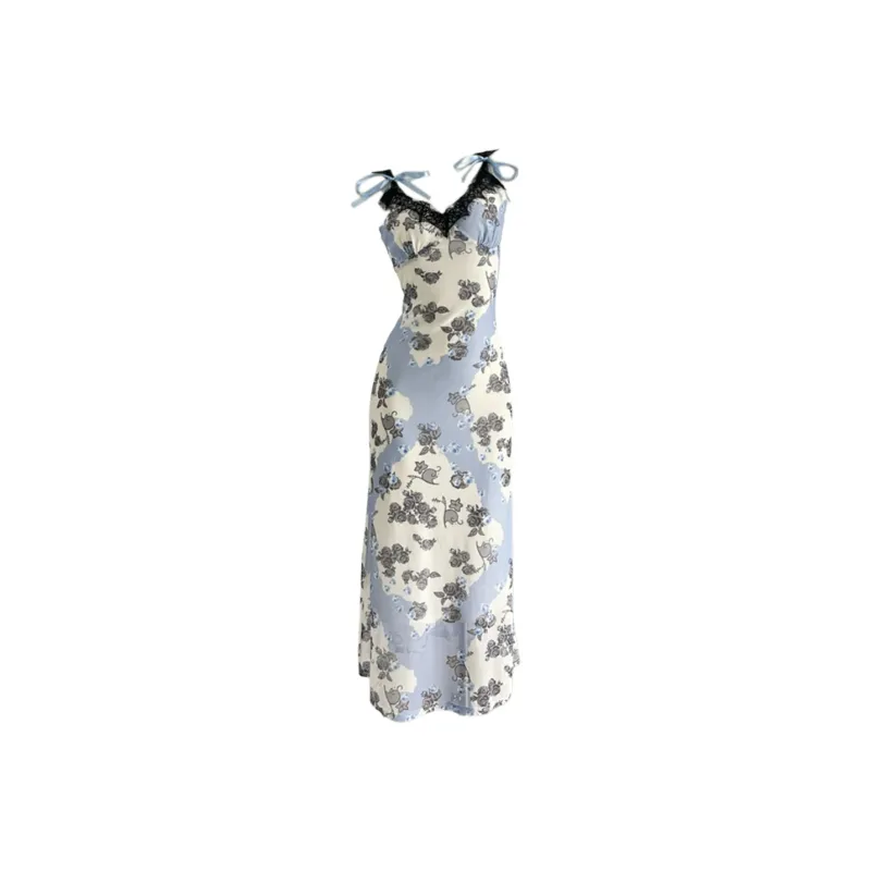Slip Dress Women's Green Vegetable Audrey-0