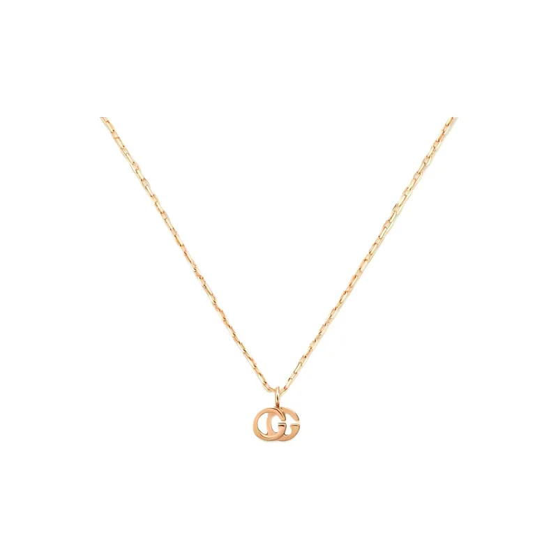 GUCCI 18kt Rose Gold Gg Running Necklace-0