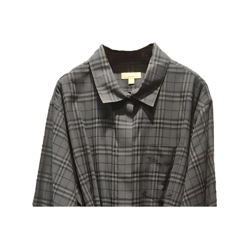 Burberry FW23 Long Sleeved Dress Women's Gray-4