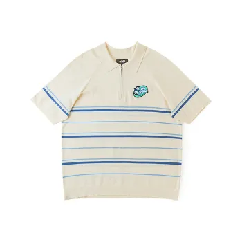 Lee Little Liu Duck Co branded Model Polo Shirts Unisex Ecru