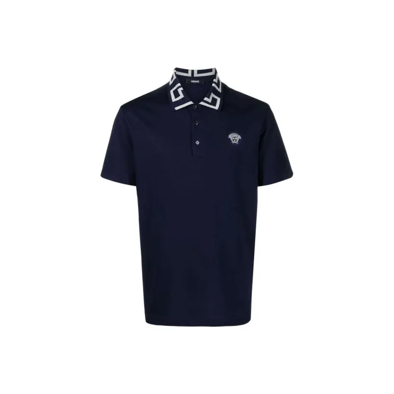 VERSACE Polo Shirt Men's Dark Blue-0