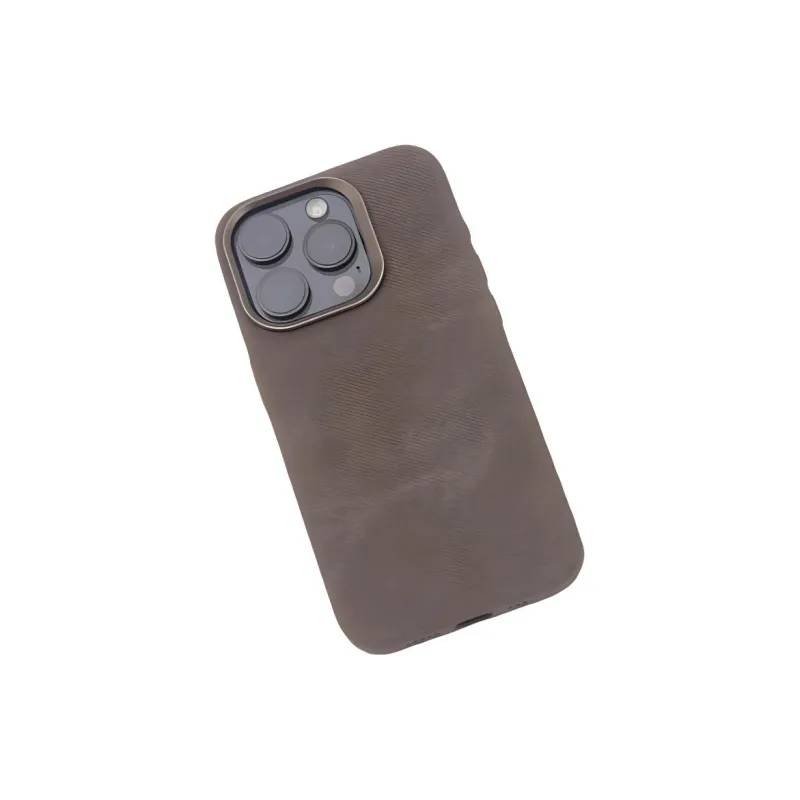 Leather Material Solid Color Fiber Magnetic Phone Cases Compatible With IPhone 16/15 Pro Max/Apple 13/14 Pro/Max-20