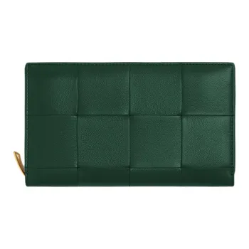 Bottega Veneta CASSETTE Lambskin Wallet Women's Emerald Green