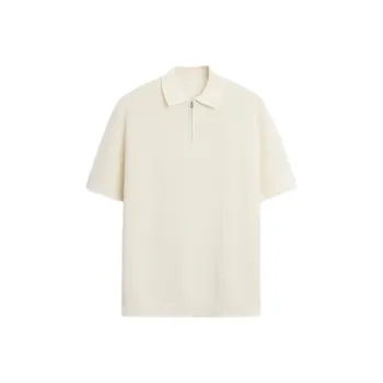 ZARA Polo Shirt Men's Raw White