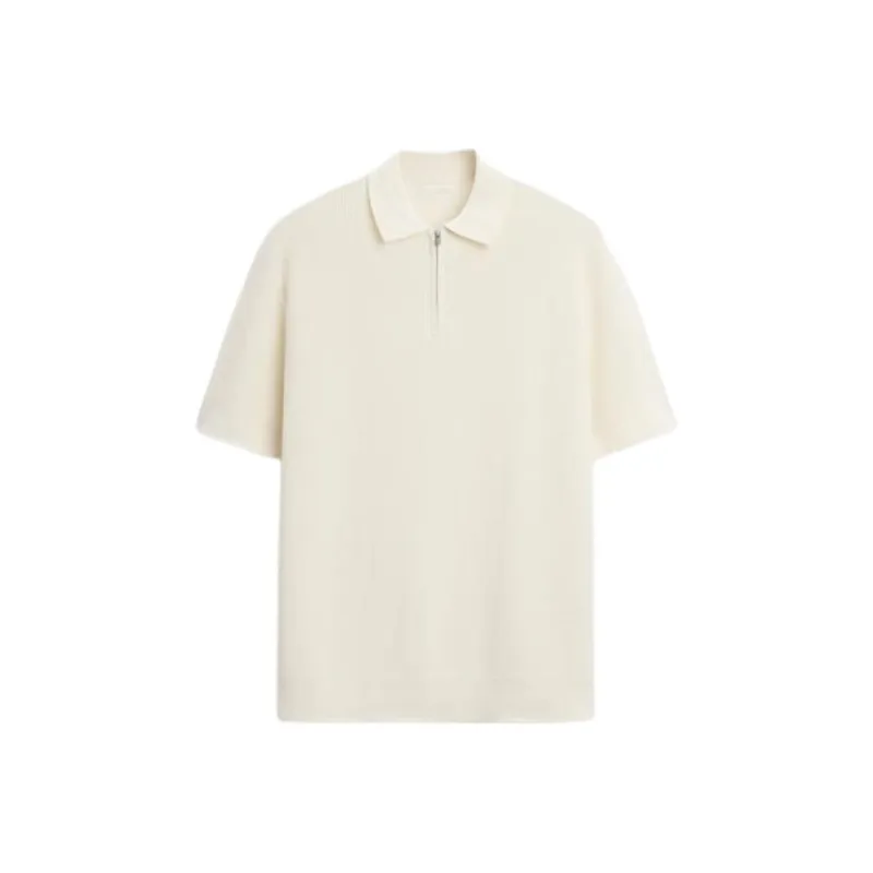 ZARA Polo Shirt Men's Raw White-0
