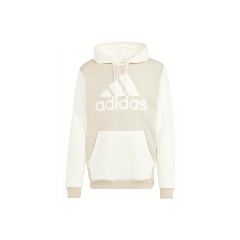 Adidas Essential Essentials Fleece Big Logo Hoodie Sweatshirt Men's Greige-0