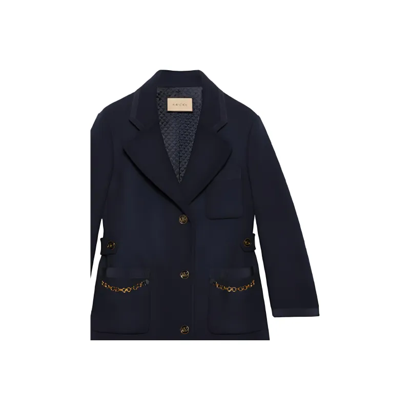 GUCCI Coats Women's Blue-4