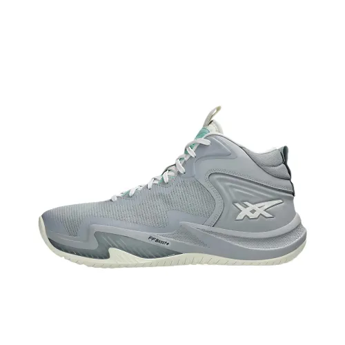 Asics NOVA SURGE 3 Wear resistant And Lightweight Mid Top Basketball Shoes Men's Gray