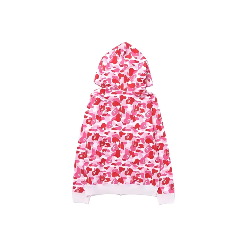 A BATHING APE Abc Bearfull Zip Hoodie Pink-1