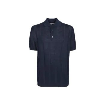 Brunello Cucinelli Ribbed knit Polo Shirt