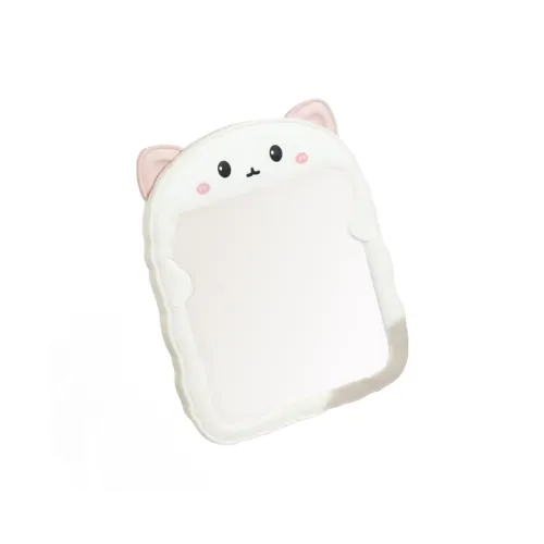 The East Is Shiny Home Use Plastic Bedroom Cartoon Cat Ear Desktop Foldable Make Up Mirrors