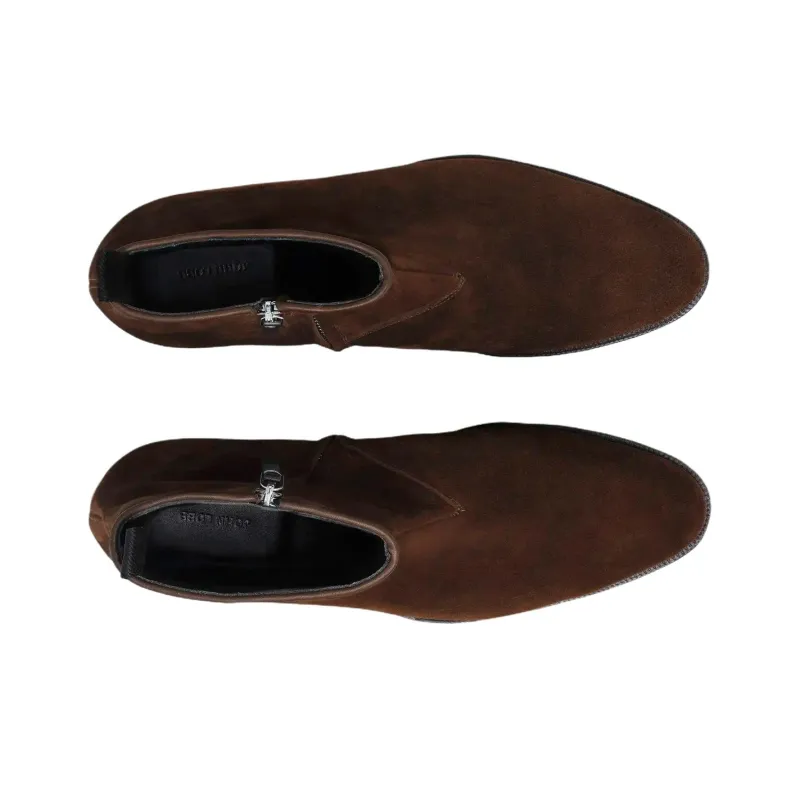 JOHN LOBB Freddi Ankle Boots 4cm Men's Brown-3