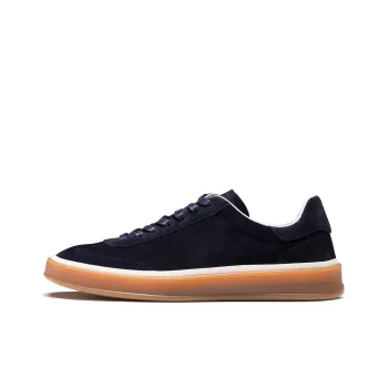 TRUFFAUT Soft Lining German Army Trainers Low Top Skateboard Shoes Men's Dark Blue