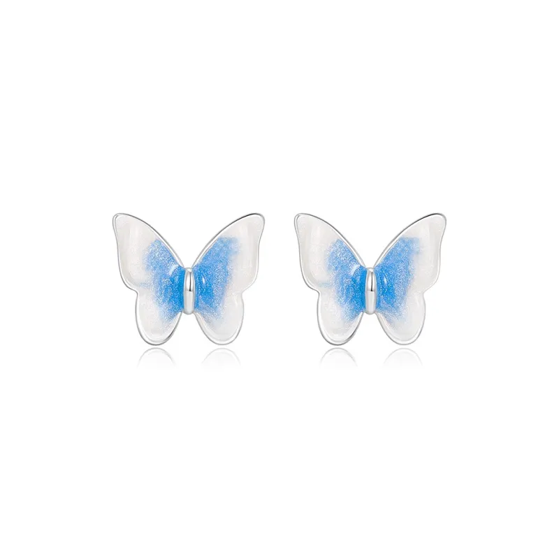 MCK 925 Sterling Silver Needle Stud Earrings Women's-0