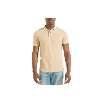 GUESS Washed Polo Polo Shirt Men's Beige Yellow
