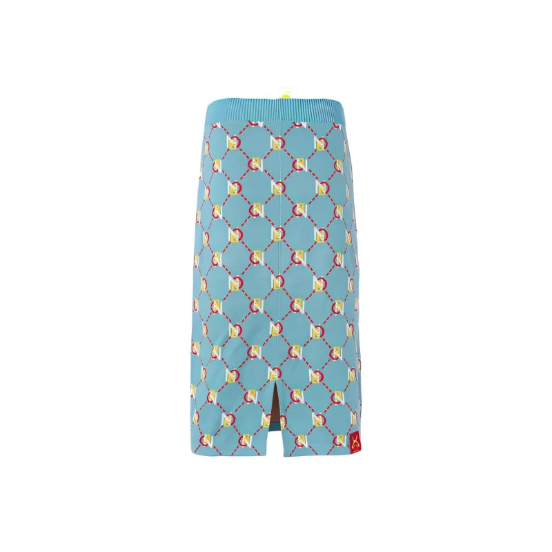 Adidas Neo Casual Long Skirt Women's Vintage Blue-1