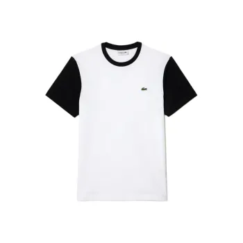 LACOSTE Logo patch Colour block T shirt