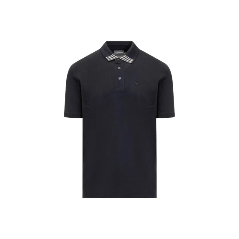 EMPORIO ARMANI Logo embroidered Polo Shirt-0