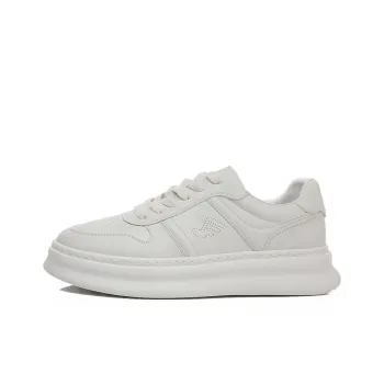 Bansley Abrasion Resistant Low Top Skateboard Shoes Men's White