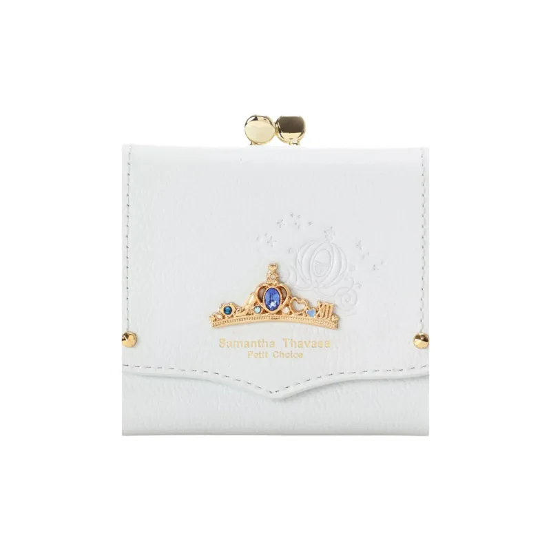 Disney Cow Leather Wallet Women's White-5