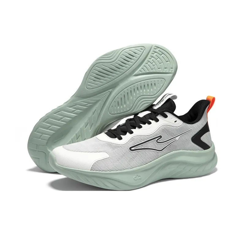 Erke Cushioning, Breathable, Lightweight Low Top Casual Running Shoes Men's Microcrystal White Cuitao Color-3