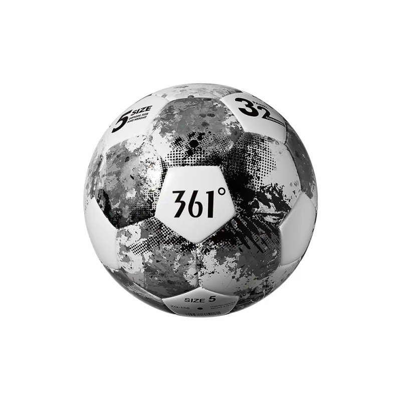 361° Size 45 Soccer PVC Machine Stitched Soccer Ball Unisex Black-1