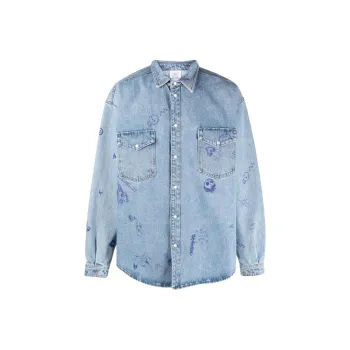 Vetements Shirts Men Blue