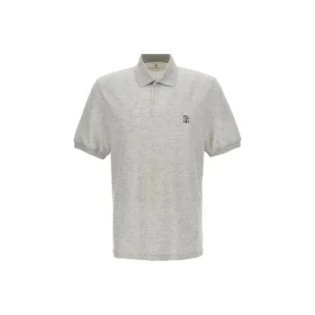 Brunello Cucinelli Logo Detailed Short Sleeved Polo Shirt