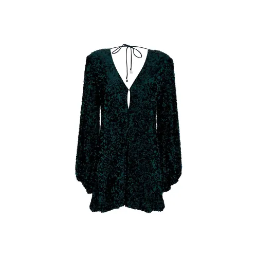 Rotate Sequined Mini Flowy Dress