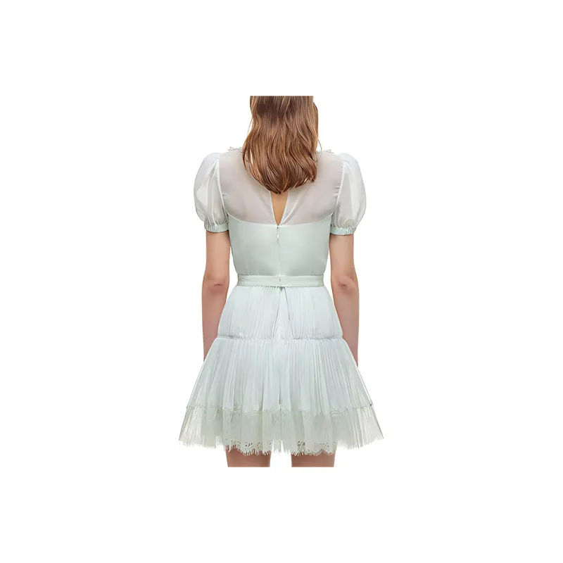 Self portrait SS22 Short Sleeved Dresses Women's Green-1