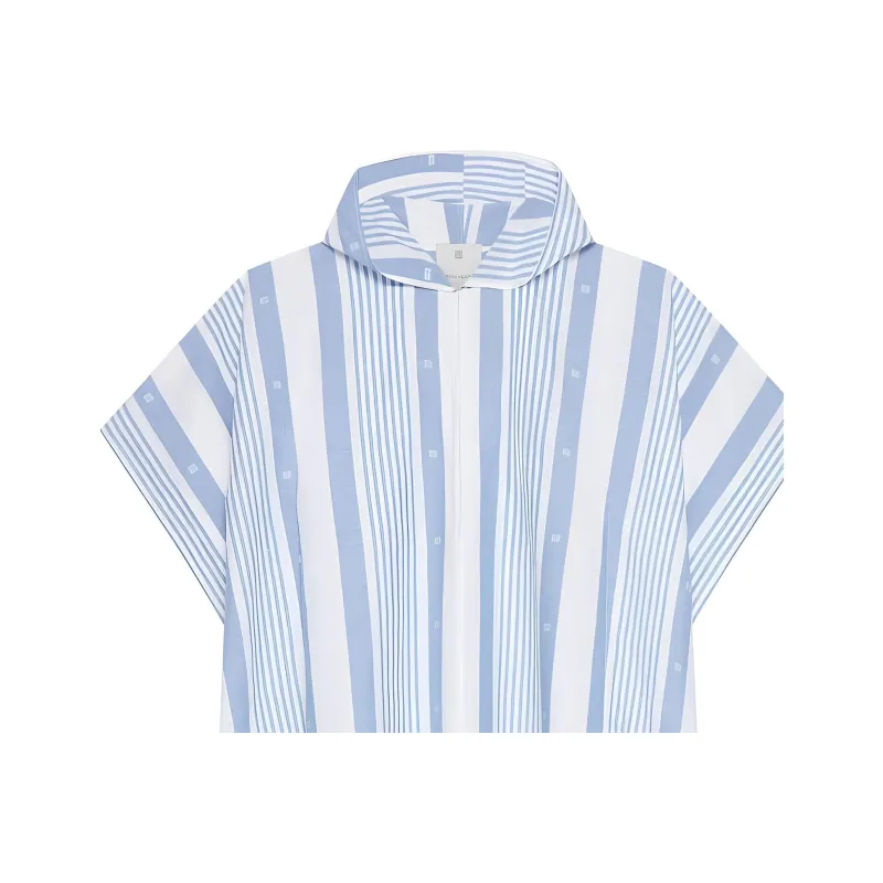 Givenchy 4G Motif Striped Hooded Kaftan-4