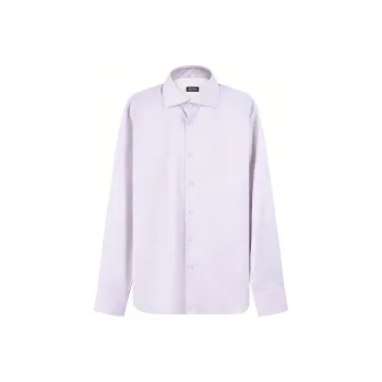 Zzegna Shirts Men Purple Lilac