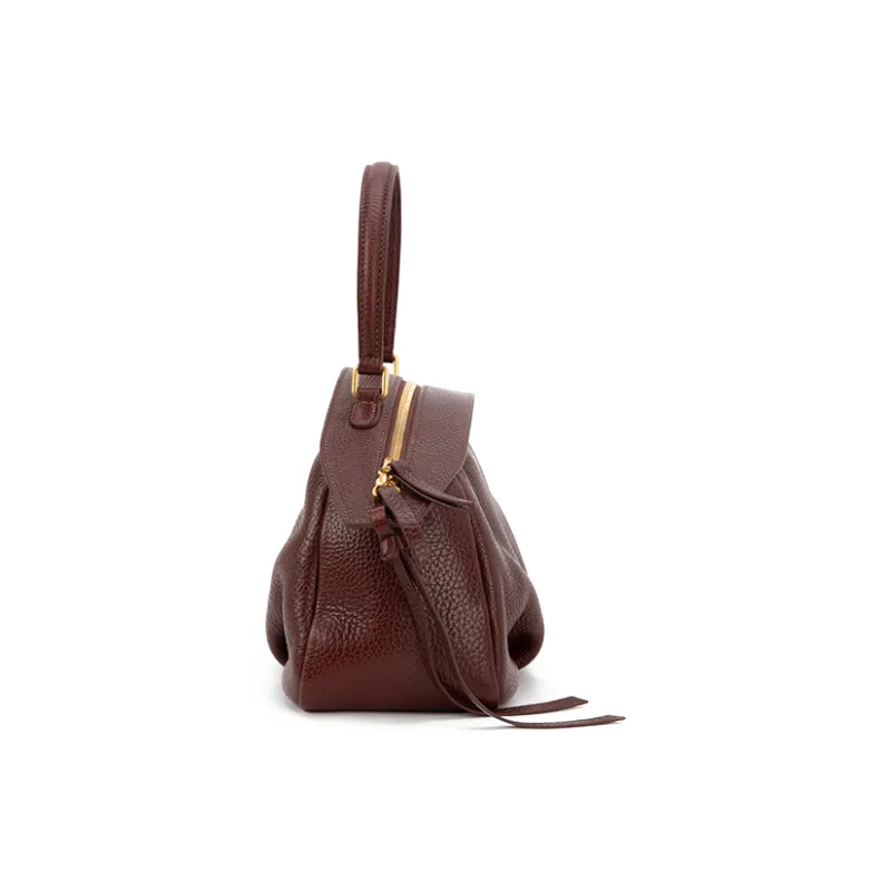 Clos Top Grain Cow Leather Handbag Trumpets Women's Benton Brown/Pine Brown/Barolo Burgundy-1