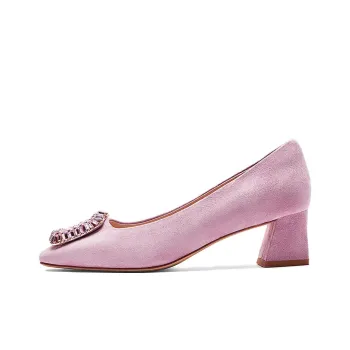 NINE WEST Chunky Heel High Heels 4.9cm Women's Pink