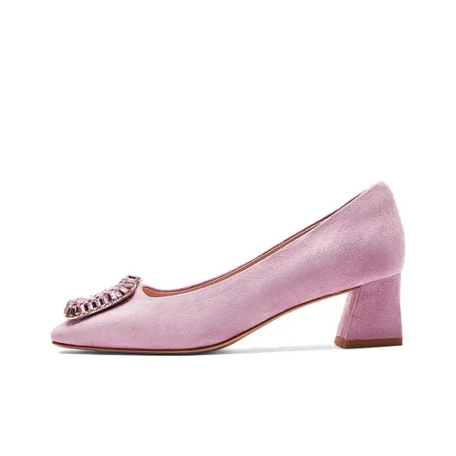 NINE WEST Chunky Heel High Heels 4.9cm Women's Pink