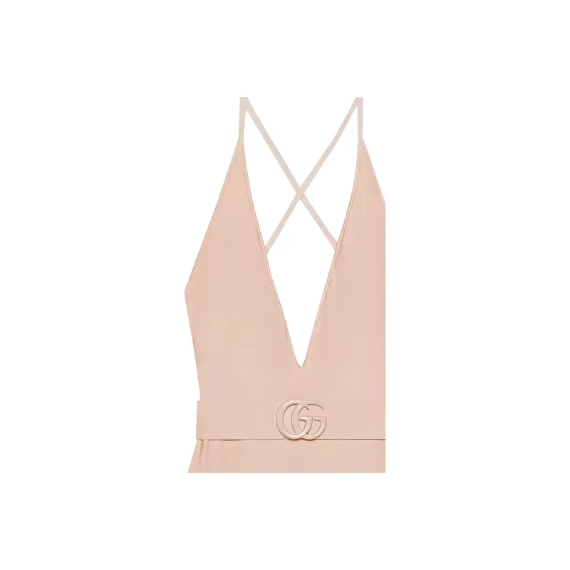 GUCCI Sparking Jersey Double G Swimsuit Ivory-2