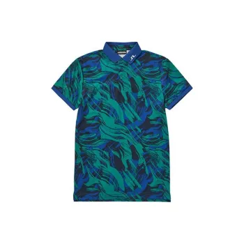 J.Lindeberg Kv Regular Fit Print Polo Shirt Men's Multicolor