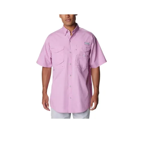 Columbia PFG Bonehead Short Sleeve Shirt - Tall Shirt Men's Pink