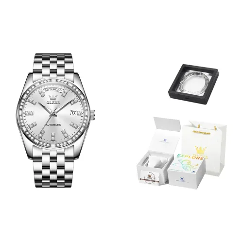 OLEVS Radiant Collection Mechanical Movement Watch Men's Watches White Dial