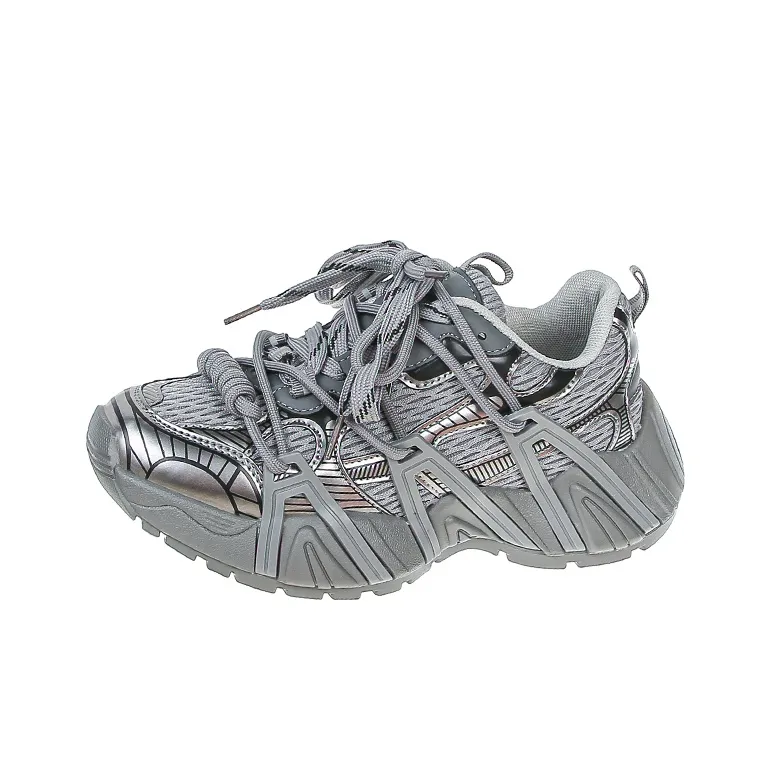 SUPEREDGE Shock Absorbers With Slip Resistant And Abrasion Resistant Properties Low Top Chunky Sneakers Unisex-8