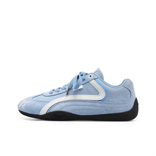 Cat&Sofa Anti Slip Wear Resistant Low Top Casual Shoes Unisex Blue